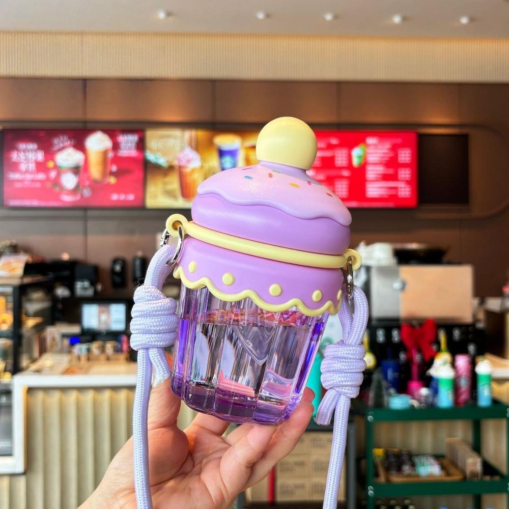Transparent Clear Tumbler Crossbody Hanging Rope Iced Coffee Cup Drinkware Suction Cup Home Use