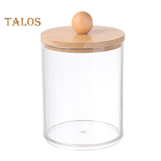 

Коробка для хранения ватных палочек, органайзер с крышкой, прозрачный дизайн, многоцелевой контейнер для хранения ватных шариков и нити A