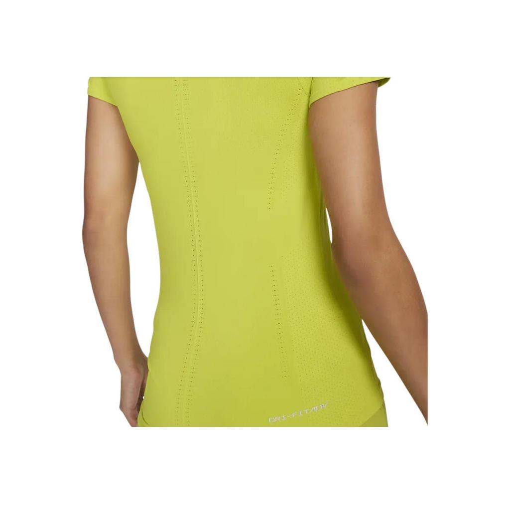 Nike Dri-FIT ADV Aura Solid Quick-Dry Slim Fit Short Sleeve T-Shirt Women Tops Cactus-Green DD0589-308