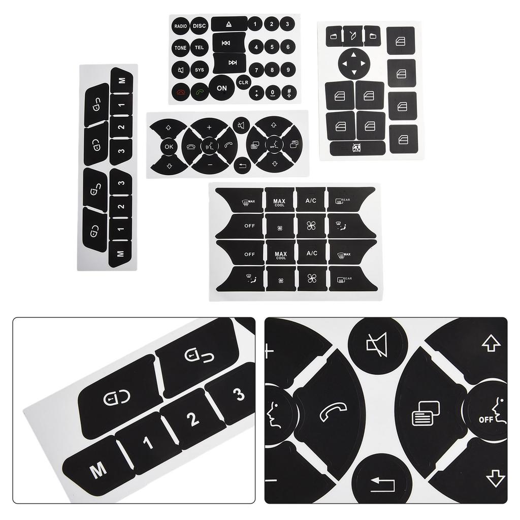 Vinyl Button Repair Stickers for Mercedes For Benz C E SLK Class Vehicles