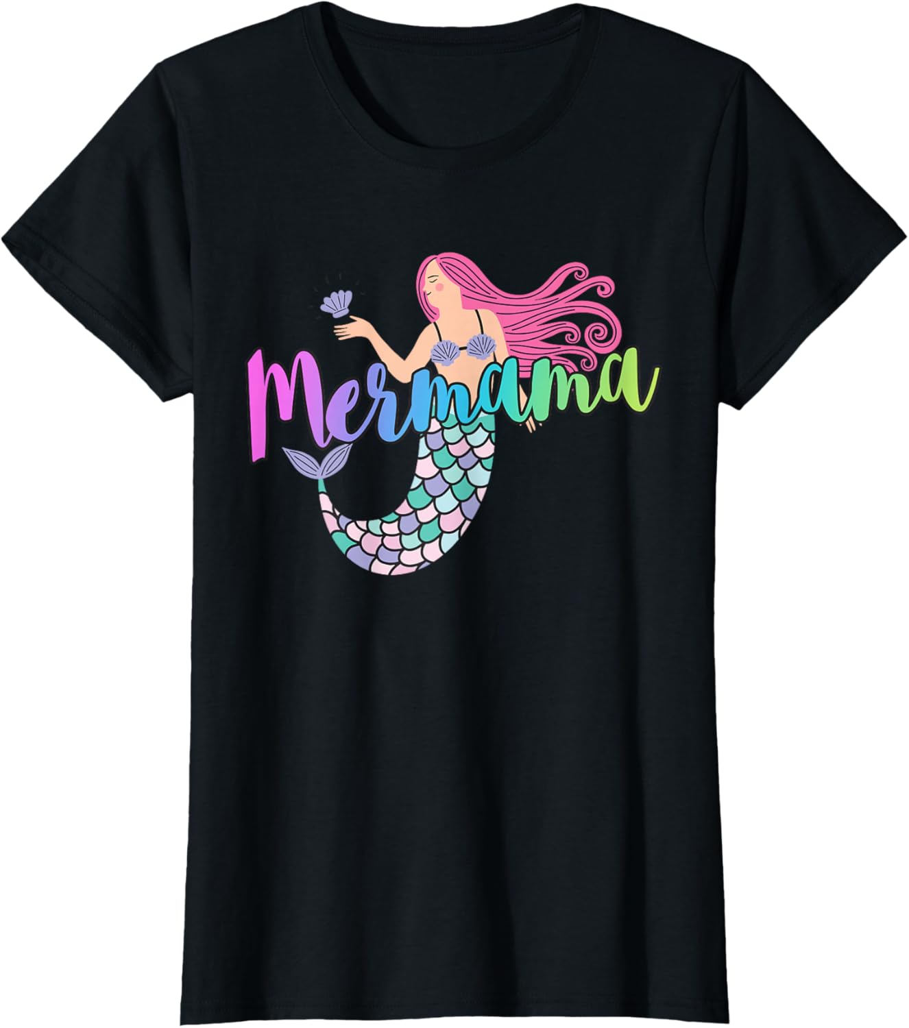 Mermama Mermom Funny Mom Mum Costume - Mermaid Mama T-Shirt S разноцветный
