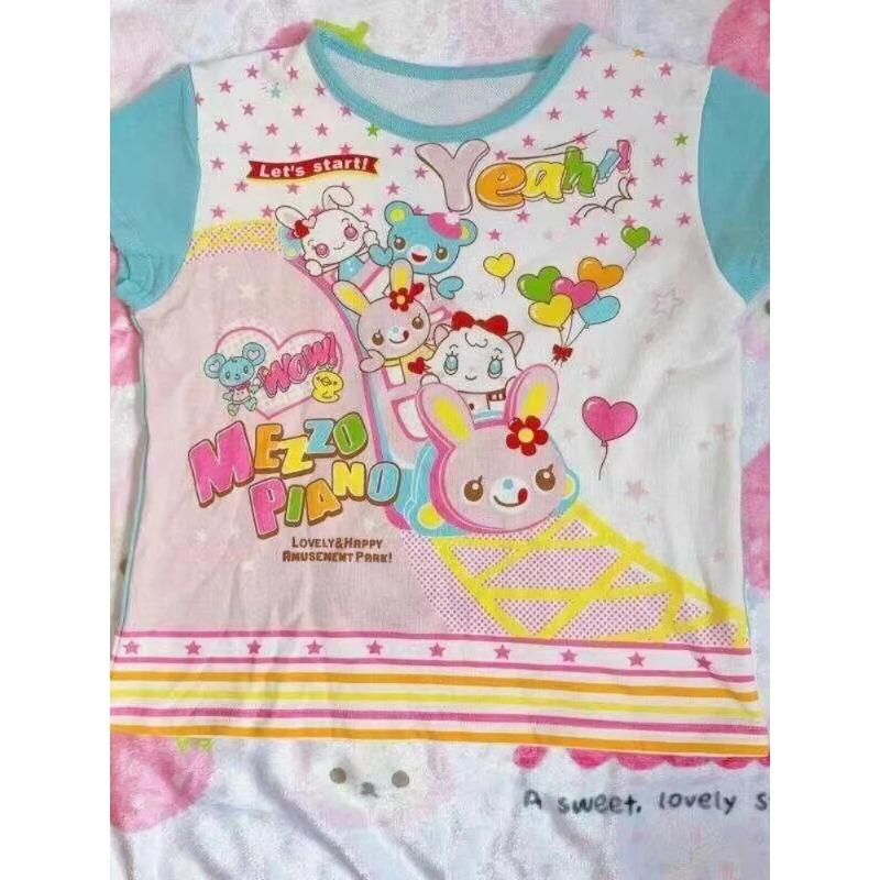 Sweet Kawaii Cartoon Tshirts Polka Dot Print Women T-shirt Loose Casual Contrast Color Cute Graphic Tee Tops Japan Y2k Aesthetic