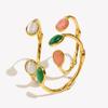 Oval Open Irregular Bracelet for Women, A Unique and Niche Wrist Accessory, Versatile Commuting Fashion Jewelry Accessory.