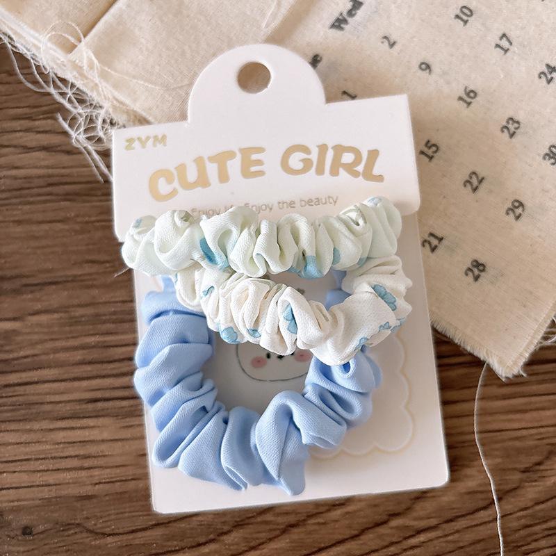 3 ks modrých elastických gumiček do vlasů pro miminko, gumičky do vlasů, dětské gumičky do culíku, gumičky, vlasové doplňky, dětské pokrývky hlavy