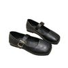 French Temperament Commuter Mary Jane Shoes Women's 2025 Spring New Square Head Retro Single Shoes Flat Versatile Small Leather Shoes