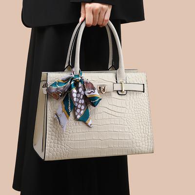 2025 Neue Damen-Handtasche aus echtem Leder, Einzel-Schultertasche, Crossbody, Elegante Platin-Tasche, Hochwertige Vielseitige Mama-Tasche
