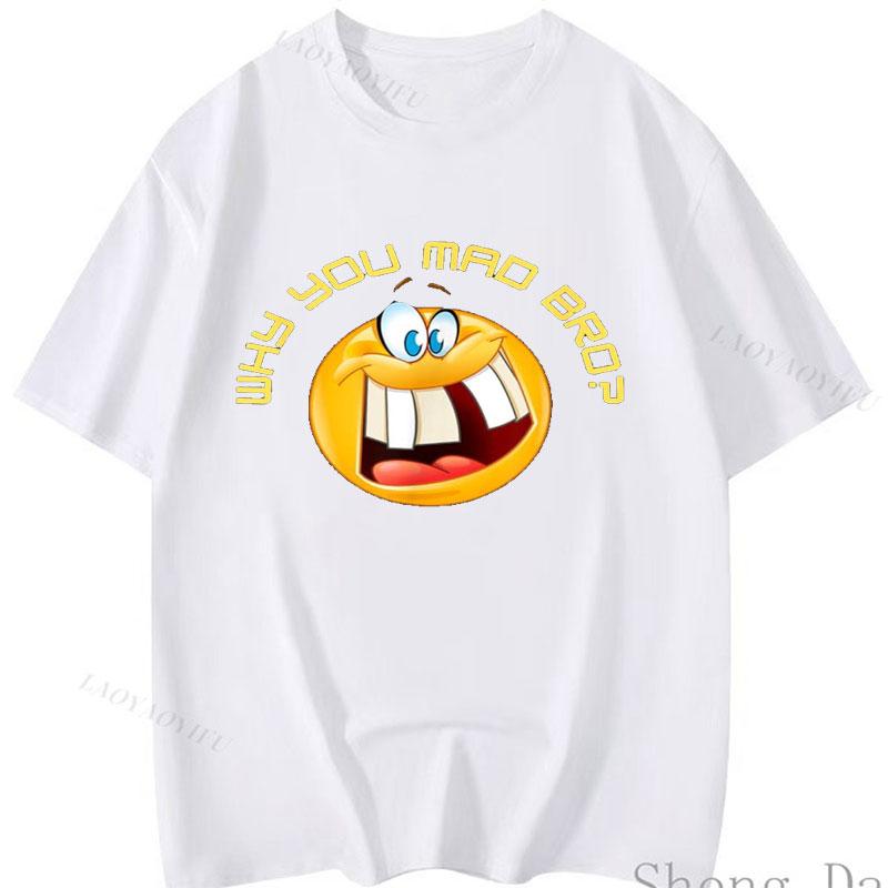 Unisex Goth Y2k Clothes Camisa Tee Casual Funny Top Why You Mad Bro Shirt for Unisex Why You Mad Funny Why You Mad TShirt S