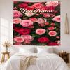 Rose Custom Your Name Wall Decor Tapestry Art For Pet Memorial Birthdaywedding Party Backdrop Family Gift