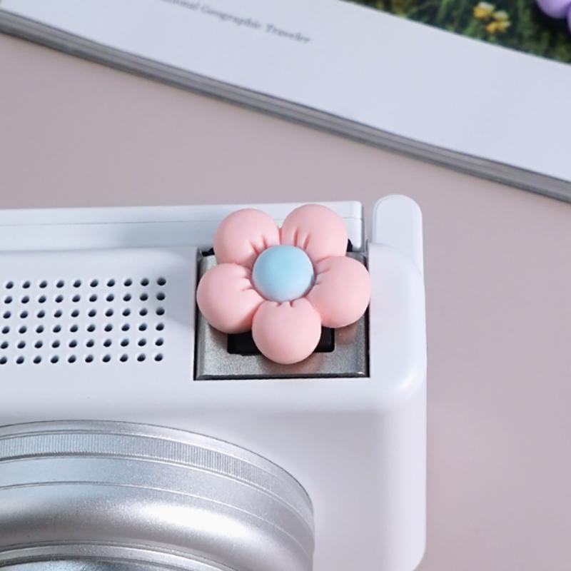 3D Roztomilý Květinový Kryt na Botu Kamery Měkký Silikonový Univerzální Chránič Blesku Patice pro Studený Blesk Krytka Chránič Pro A7C2/A6400