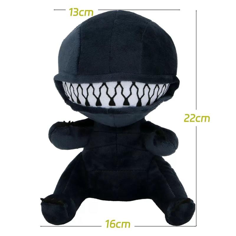 Black Terrifying Alien Monster Plush Toy Game Peripheral Big-mouthed Alien Baby Internet Celebrity Doll Festival Gift-giving