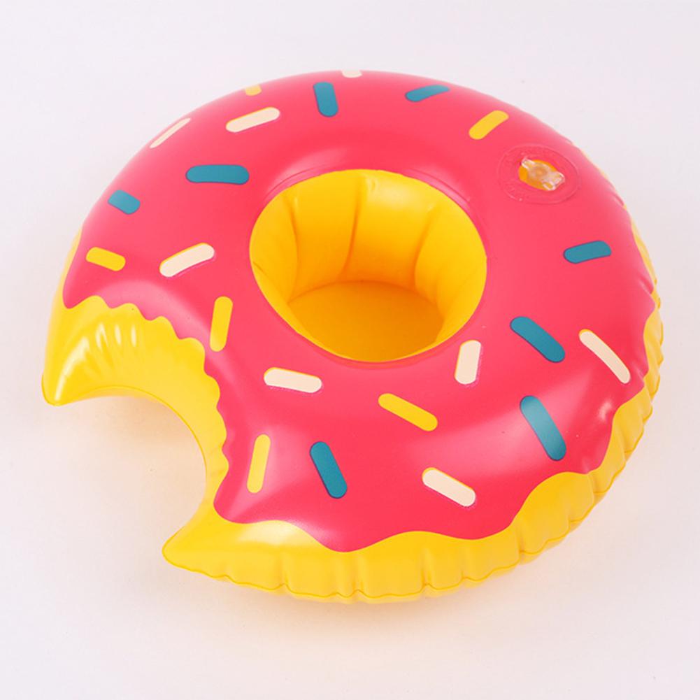 Donut Floating Coasters Multicolor Water Inflatable Coasters Portable Inflatable Circle Coasters for Holiday Birthday Party