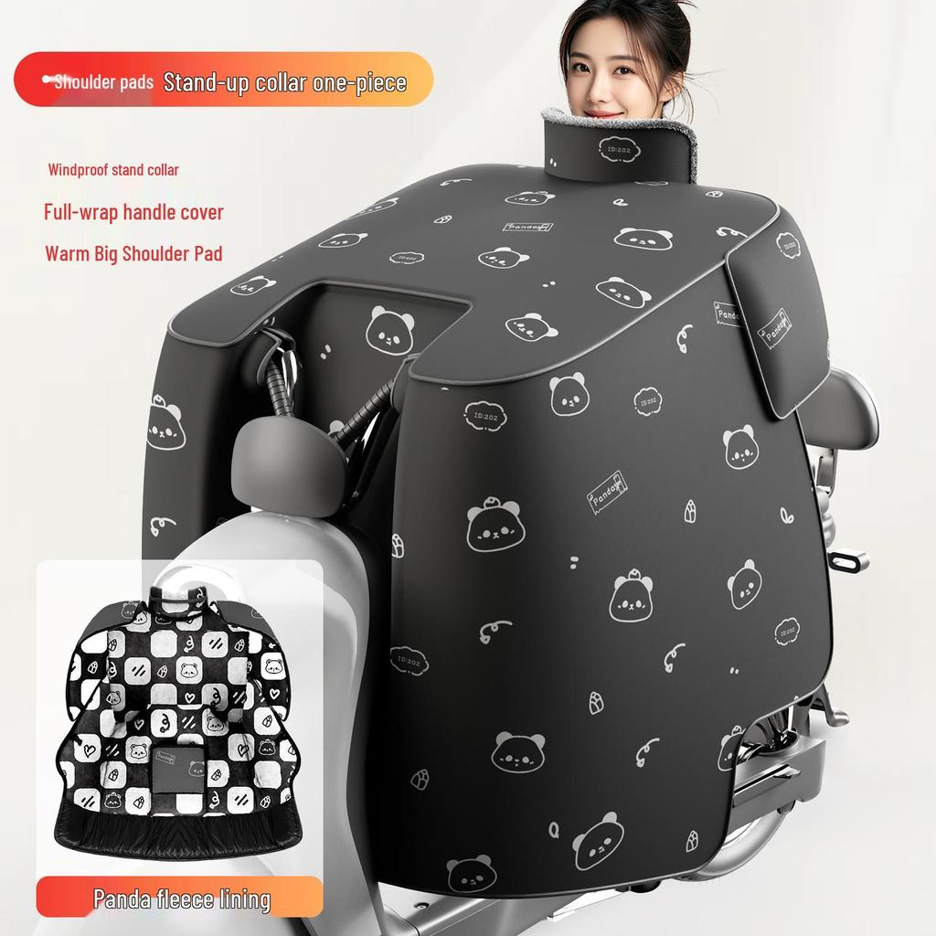 2025 Winter Extra Thick Fleece-Lined Electric Vehicle Windshield Cover - Waterproof, Warm, & Battery-Compatible