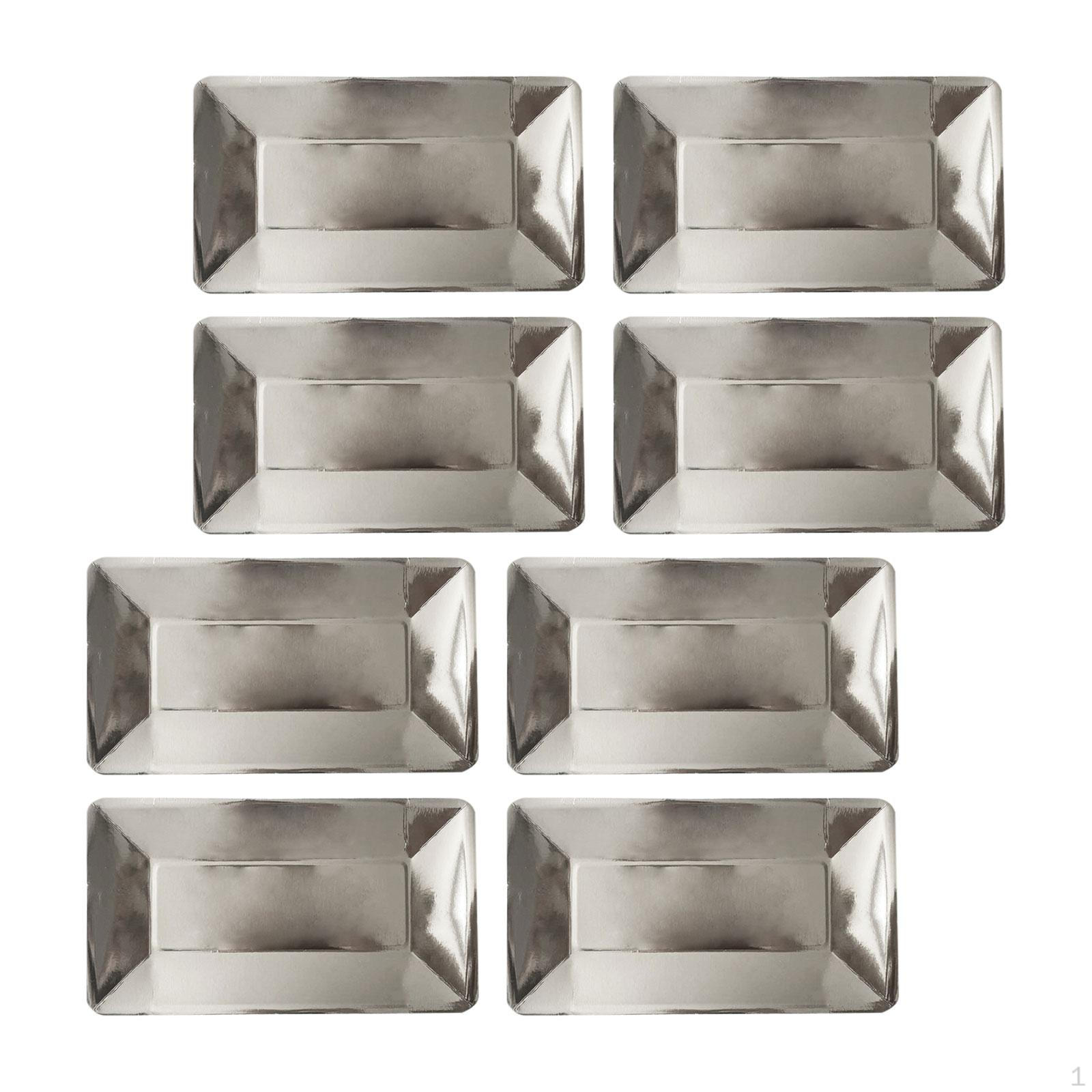 

8 шт. одноразовые тарелки, поднос для торта, портативная практичная посуда для столовой серебряный
