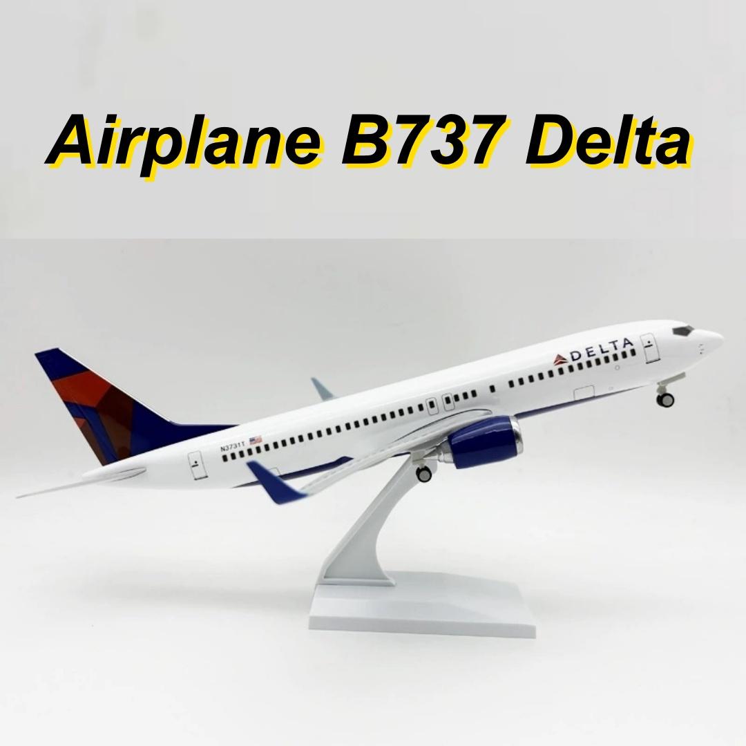 

30CM B737 1/240 Scale Delta Airways Aircraft Diecast Resin Model With Base & Wheel Display Aviation Plane Decoration