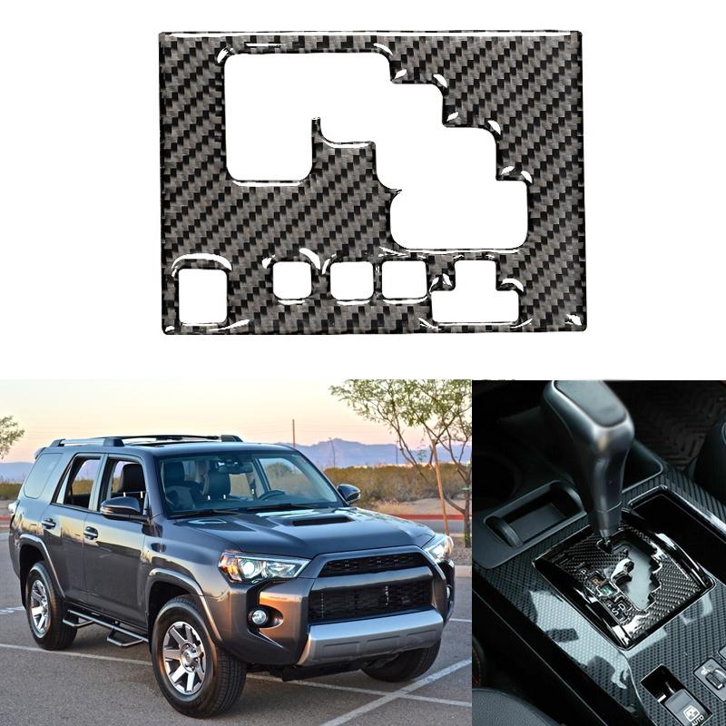 Car Carbon Fiber Gear Shift Panel Cover Trim Stickers Auto Interior Accessories For Toyota 4Runner 2010-2020