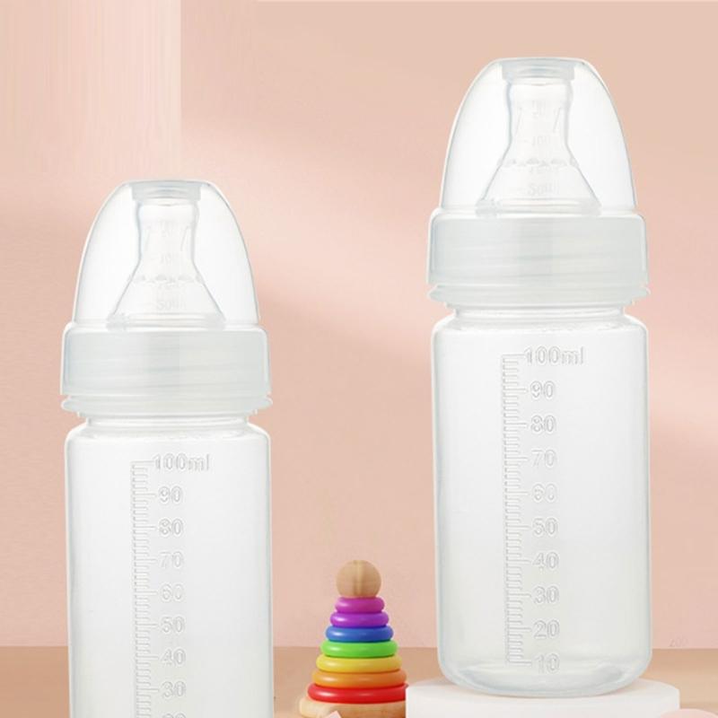 100ml Infant Feeding Bottle with Silicone Nipple Design Leak Proof Portable Milk Container Case For Preterm Baby