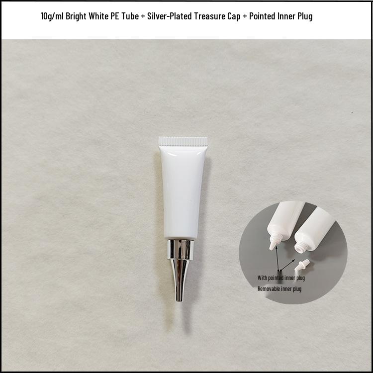 In Stock 10g Eye Cream Empty Tube - Milky White Refillable Skincare Cosmetics Packaging 