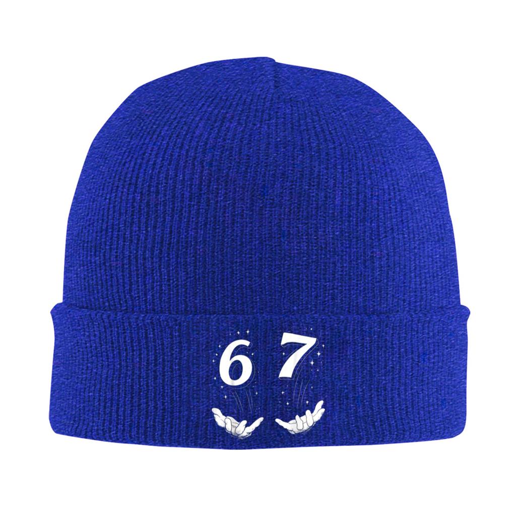 Men Women Unisex 67 Meme Hands Six Seven 6 7 Beanie Hats Knitting Hat Autumn Outdoor Sport Caps Thermal Elastic Bonnet Hats