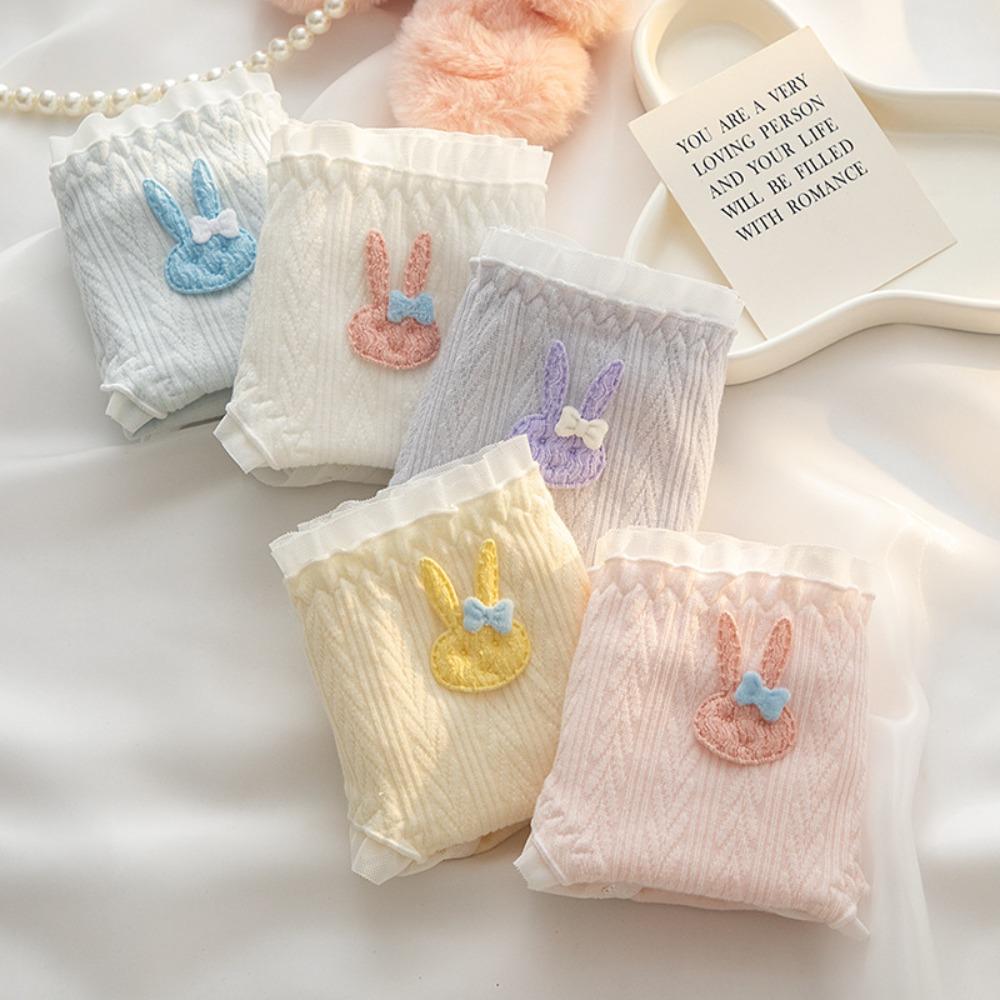 

Дышащие хлопковые трусики, утягивающие трусики с кроликом, перспективное нижнее белье для девочек, милая девушка xl розовый