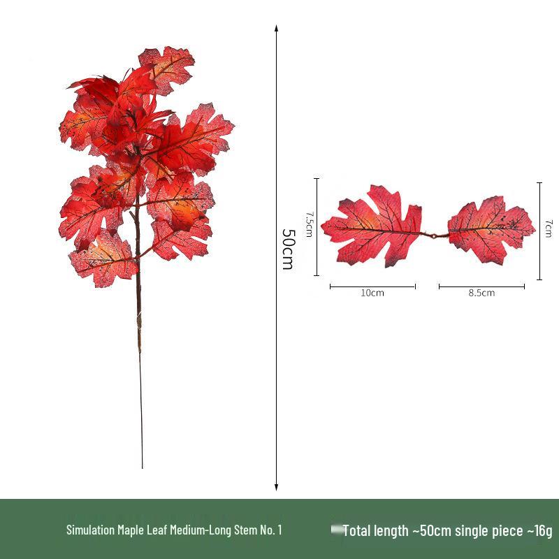 Autumn Simulation Maple Leaves for Thanksgiving & Halloween Decor – Artificial Maple Leaf Arrangement