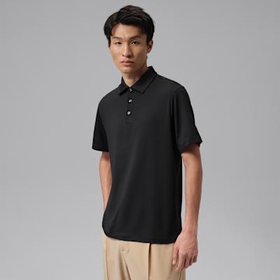 Jordan Sport Golf Clothing Men s Black/Black Polo Collar Moderate S