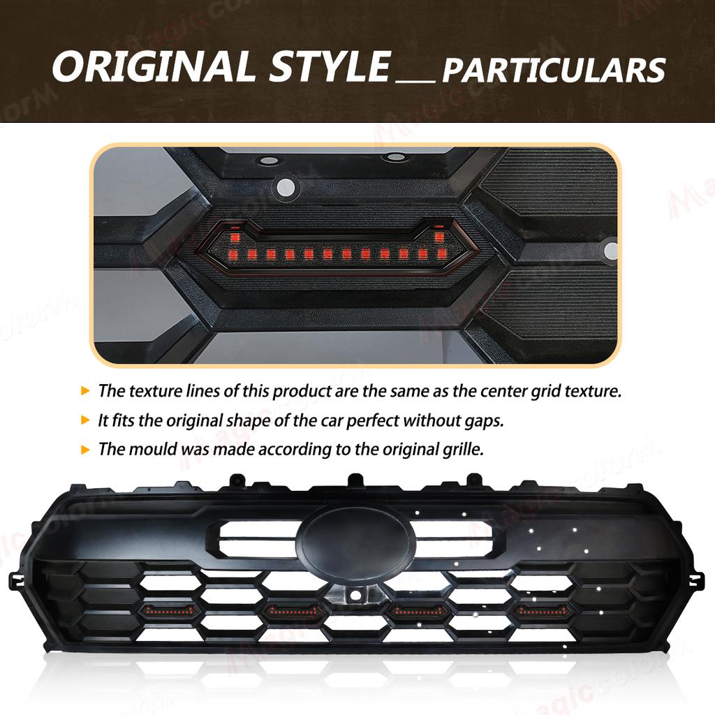 4PCS Grille Lights For Toyota Tacoma TRD Sport Front Grill Car LED White Amber Blue Red Warning Daylights DRL 12V