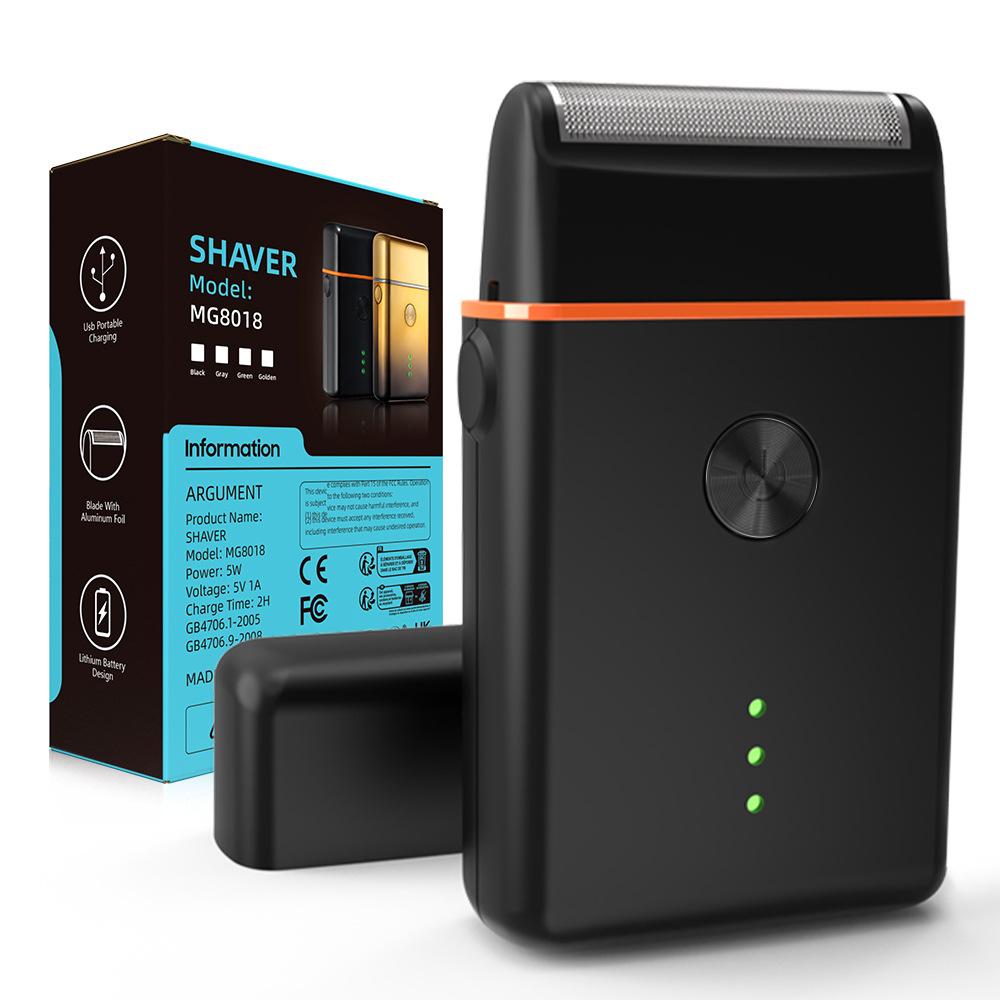 Electric Portable Waterproof Shaver USB Rechargeable Electric Beard Shavers for Men Detachable Blade for Washing with Water