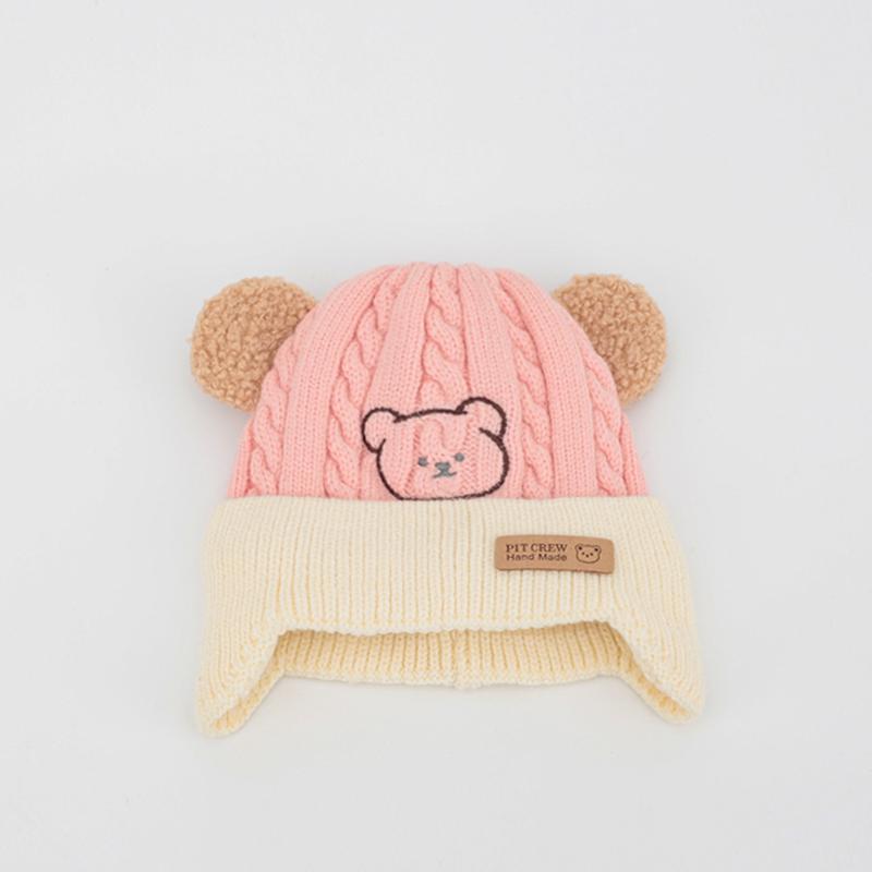 Bonitos Gorros Tejidos Para Bebés En Otoño E Invierno Gorros de Lana Cortavientos Y Protectores de Orejas Para Bebés Y Niños Pequeños