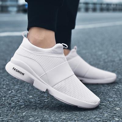 Witte Casual Schoenen Man Ademend Mesh Sportschoenen Lente Mannen Sneakers Slip-on Lichtgewicht Wandelschoenen Witte Sneakers Mannen