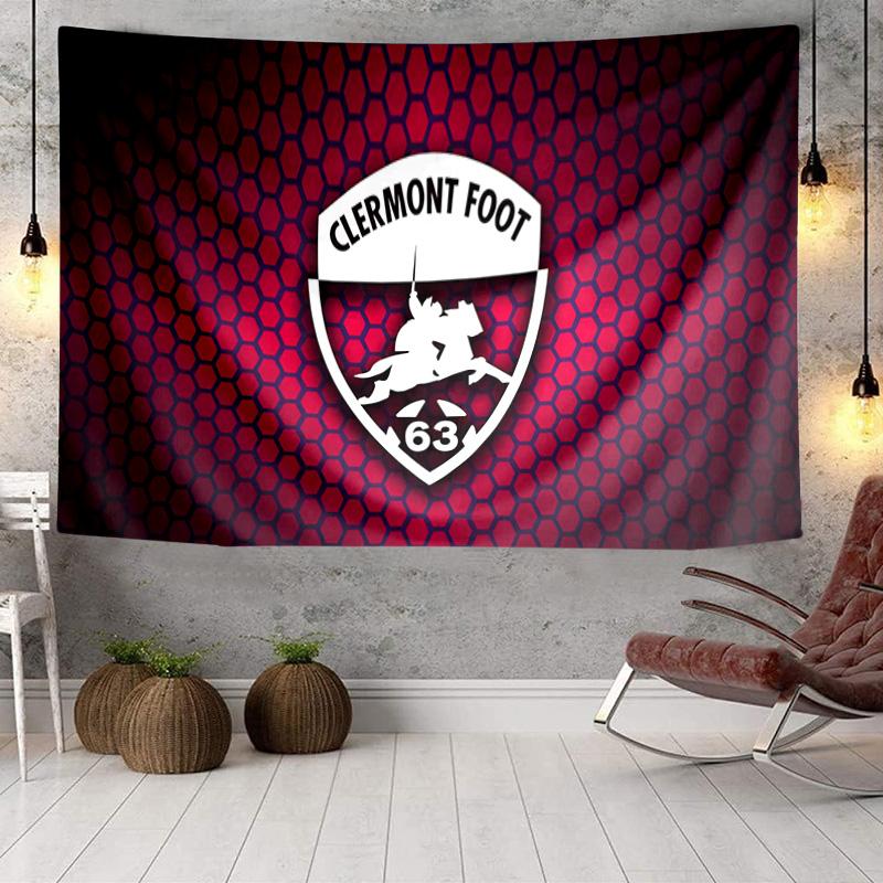 Clermont Foot Crest Design Tapestry, Unique Design Tapestry, Wall Decor for Bedroom,Livingroom, Playroom,Heartwarming Fan Holiday Gifts