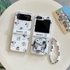 Niedliche Cartoon Snoopy Charlie Brown Magnetischer Halter Kabellose Lade Handyhülle Für Samsung Galaxy Z Flip 6 5 4 3 Harte TPU Hülle