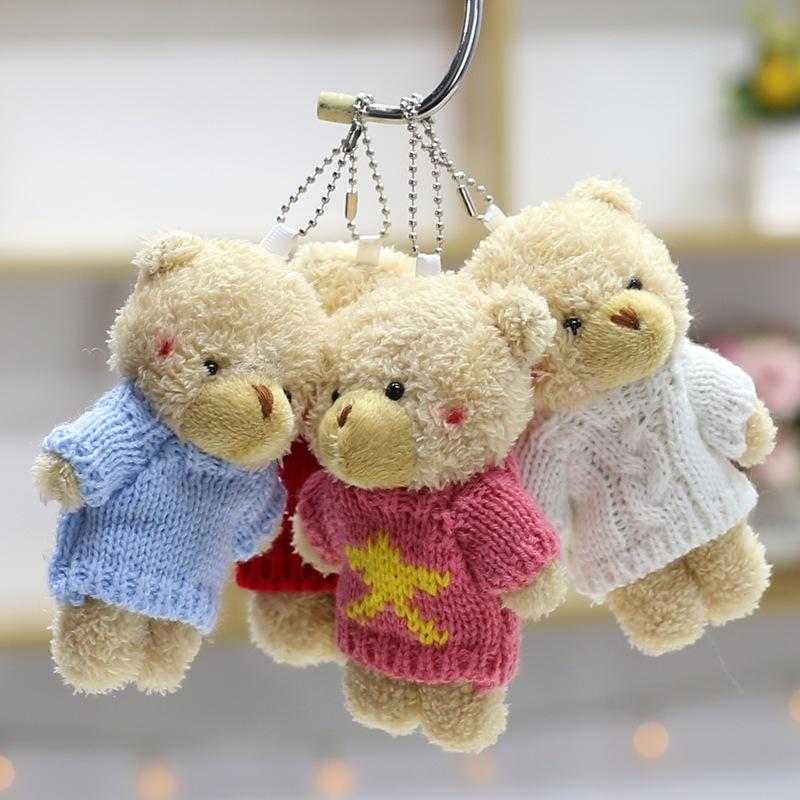 

Милый свитер, кулон в виде медведя, плюшевая игрушка, брелок для ключей в виде куклы-мишки, сумка, подвесное украшение, подарок для мероприятия с куклами 12cm
