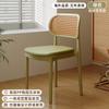 Stackable Outdoor Armrest Plastic Chair Breathable Rattan Backrest Balcony Leisure Stool for Home Garden