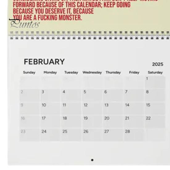 Kalendarz ścienny 2025 Twój niesamowity kalendarz motywacyjny Miesięczny organizer Codzienne inspirujące planowanie Notatniki do domowego biura