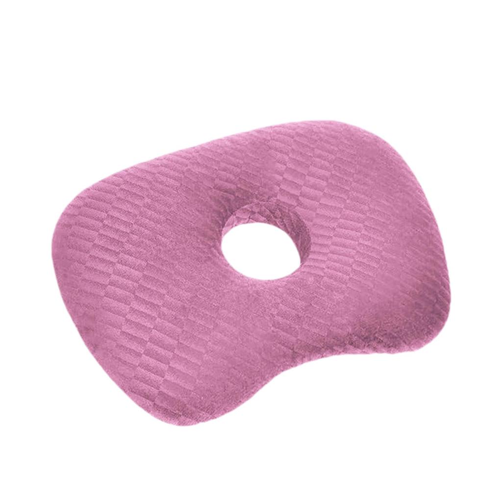 Ear Piercing Pillow Soft Fleece Guard Orthopedic Pillow with Ear Hole for Side Sleepers Office Travel