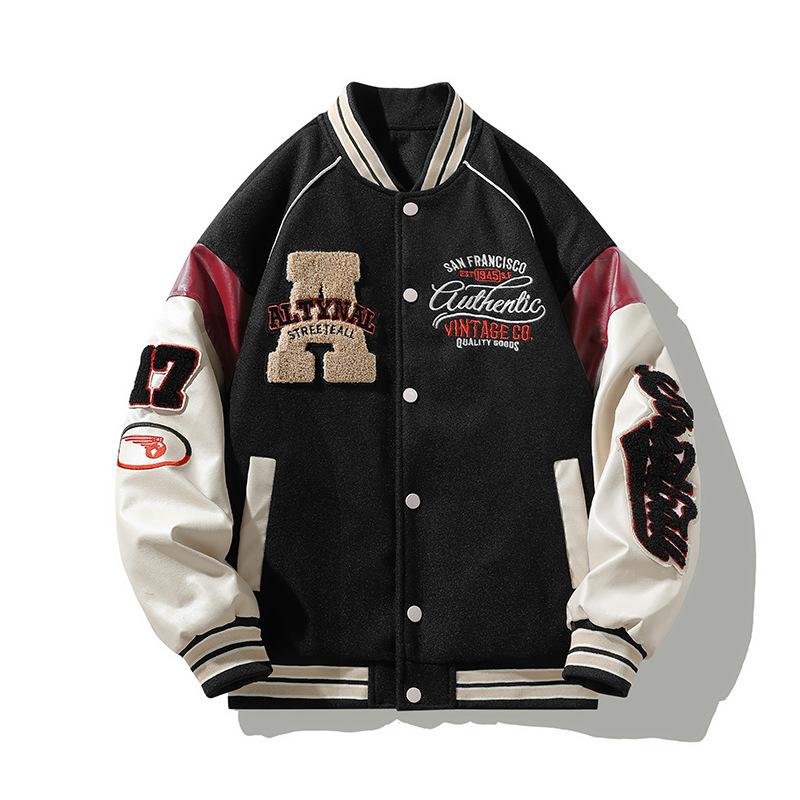 Trendige Marke Baseballuniform Herren Retro Amerikanische Jacke Locker Übergröße Paar Winter Baumwolle Baseball Herrenjacke
