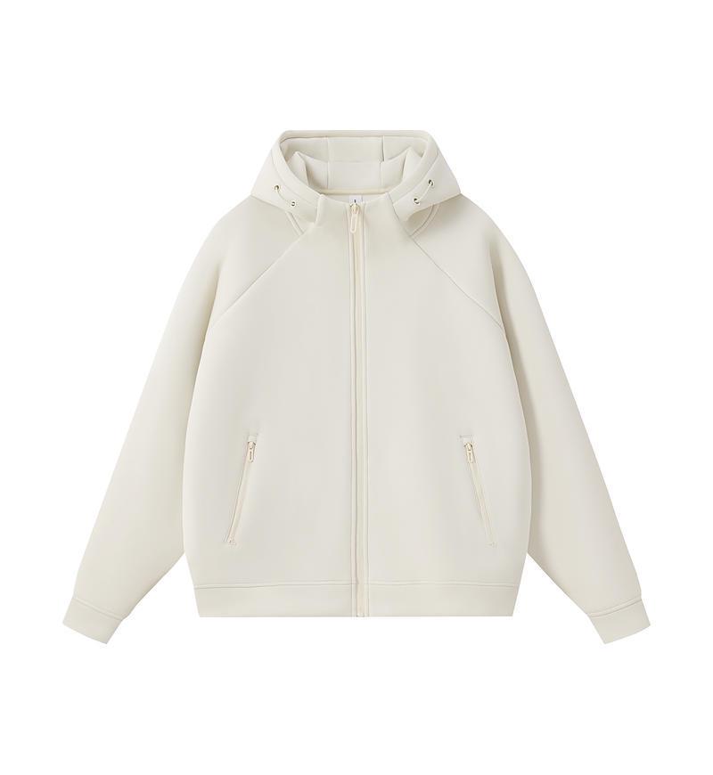 Custom Logo Raglan Sleeve Zip-Up Cardigan with Hoodie S
