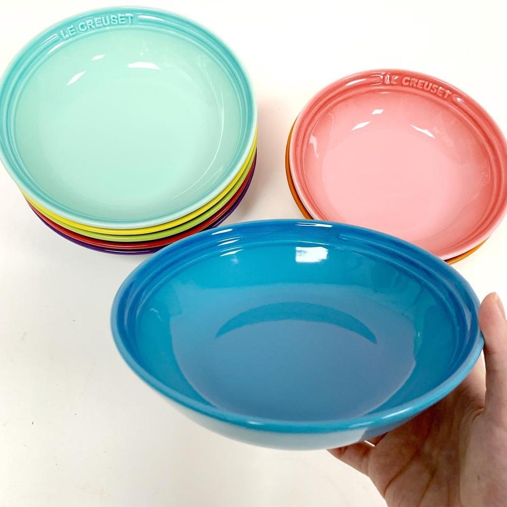 Le Creuset Cool Color Cerc Oaeal Bowl Cereal Bowl Breakfast Bowl Fruit Salad Dert Bowl Home Use Soup Noodle Bowl