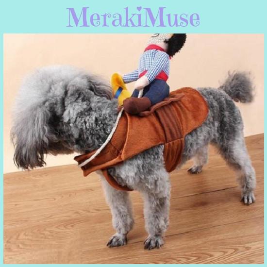 Dog Funny Cowboy Cat Rider Cosplay Costume Pet Puppy Party Coat Clothes Dress Up