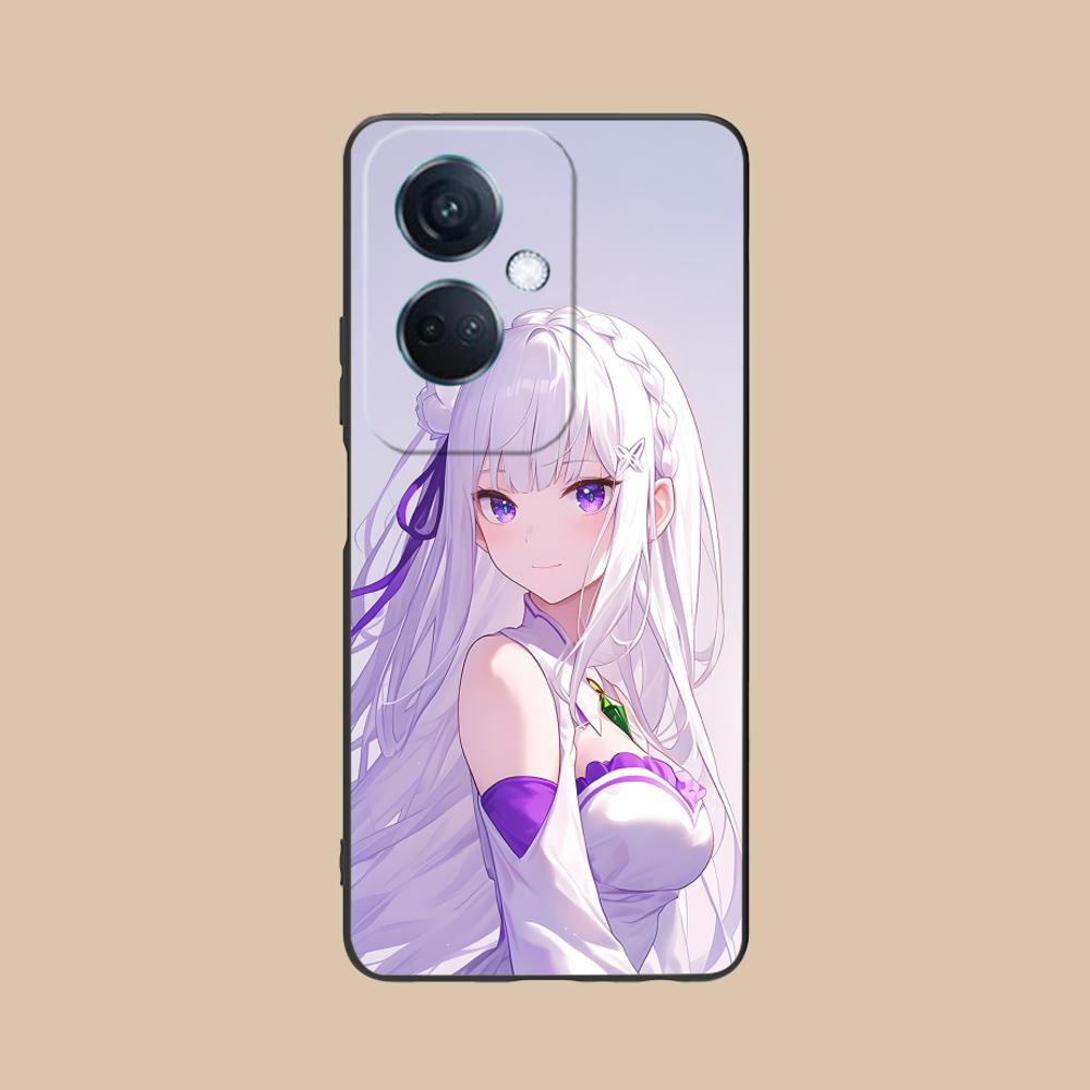 ReZero Emilia Waifu Matte TPU Mobile Phone Case for OPPO Find X9 X8 X7 X6 X5 X3 X2 Plus s Pro Ultra Lite Colorful Printing Cover