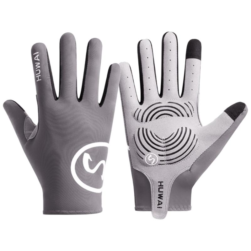 Sports Cycling Glove Full Finger Mountain Bike Gloves with Antislip Shock Absorbing Pad, Touchscreens Road Biking Gloves