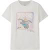Li Ning X Disney Dumbo Cartoon-Print Lockeres Sport-T-Shirt Damen Tops Weiß AHSRA64-1