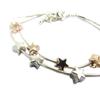 Les Trésors De Lily [P8459] - Designer Bracelet 'Une Etoile Est Née' Rose Gold Silver - 2 Rows - 6x6 Mm
