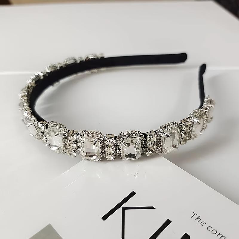 1 Stück Hochglanz Strass-Stirnband für Damen High-End-Gefühl Französischer Süßer und Cooler Mädchenstil Stirnband Haaraccessoires Sind für Damen Geeignet