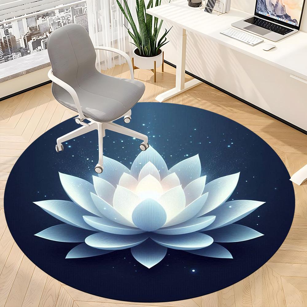 

1pc Lotus Flower Chair Carpet for Office, Soft Flannel Throw Mat, Perfect for Office,Holiday Party Decoration Choice yy251113211 80cm by 80cm