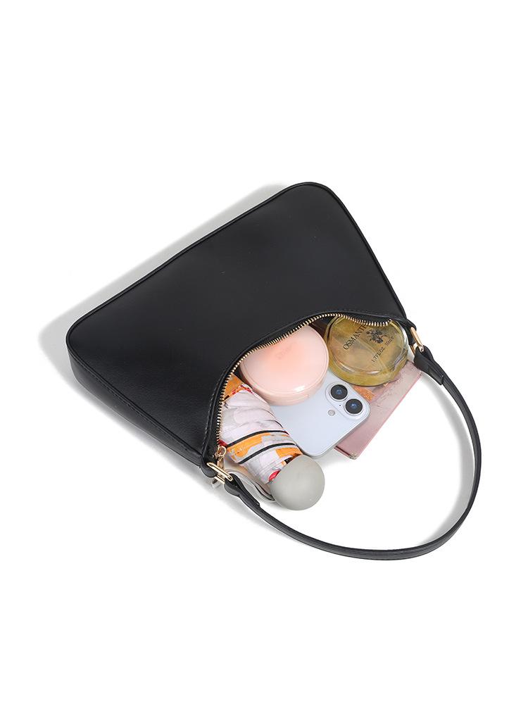 Nische 2025 Retro Damen Vielseitige Einfarbige Achseltasche mit Kette