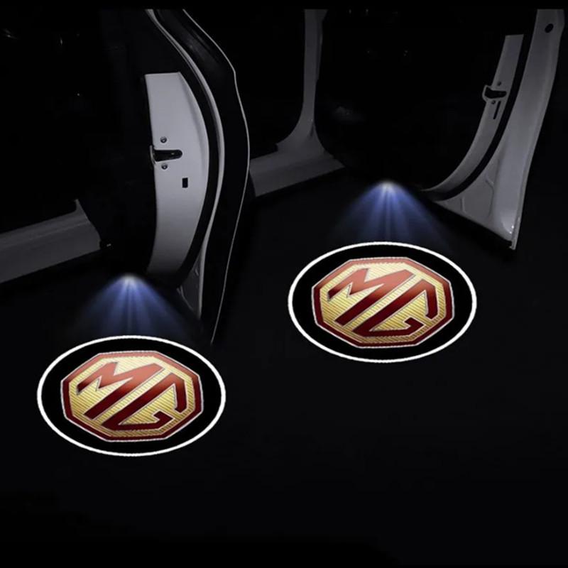 2Pcs Led Car Door Welcome Logo Lights Accessories For MG 3 6 GS GT HS ZS EV CS Concept LE500ttry21