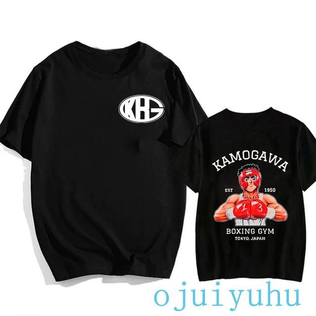 Hajime No Ippo Hip Hop EU Size TShirt Anime Harajuku Tee Tops Men Women Makunouchi Takamura T-Shirt KGB Y2k Manga Tshirt Clothes