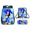 Children Cartoon Pattern Breathable Backpack Three Piece Set