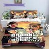 Grand Theft Auto Pattern Bedding,Quilt Set Quilt Cover Pillowcase Home Birthday Gift (1 * duvet cover + 2 * pillowcase, without core)
